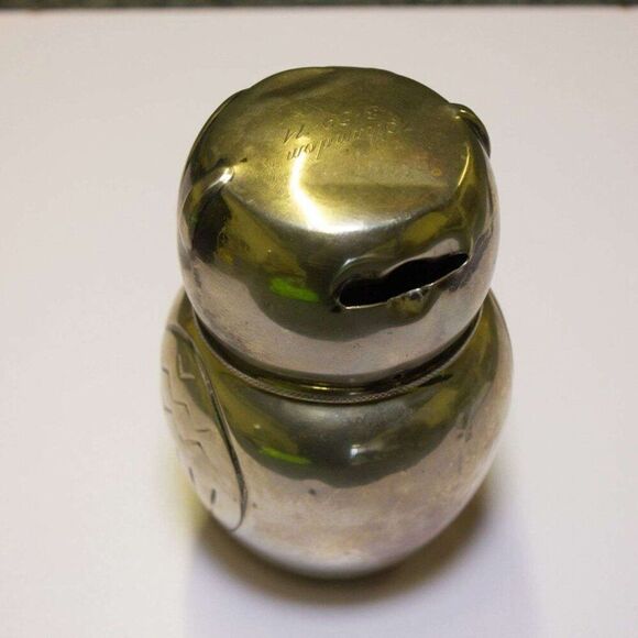 1968 Raimond Silver Mfg Italy. Silverplated Owl Bank Mid-Century Modern - Picture 4 of 6